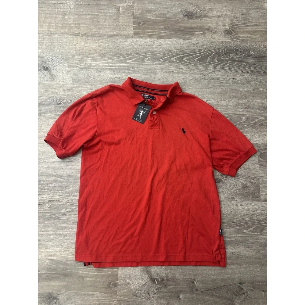 Vintage Polo Ralph Lauren Men's Polo Size Large Red